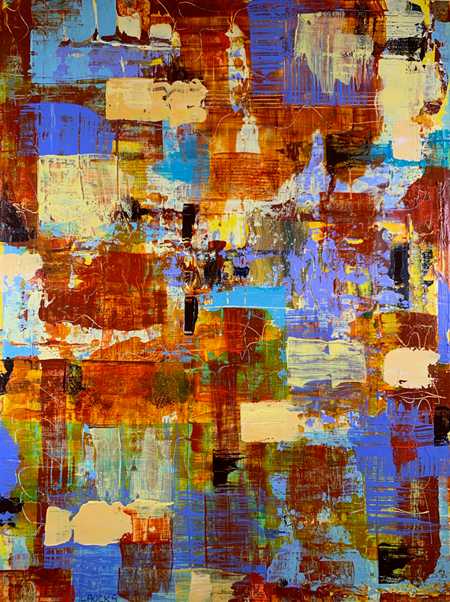 Painting by Mary Laucks Ode to Gerhard Richter (1)